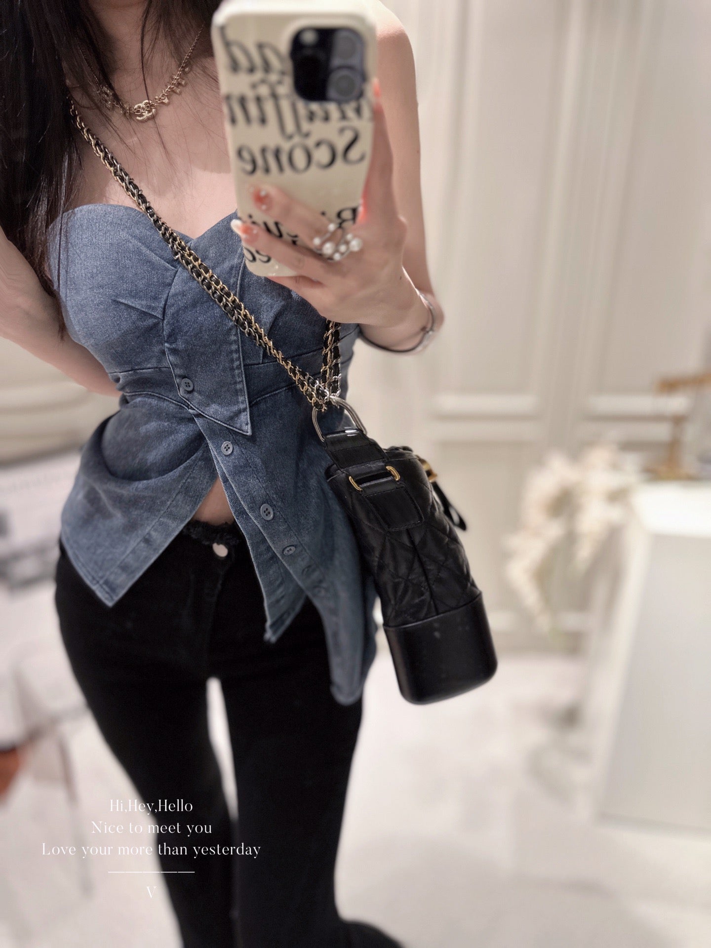 Denim Tube Top