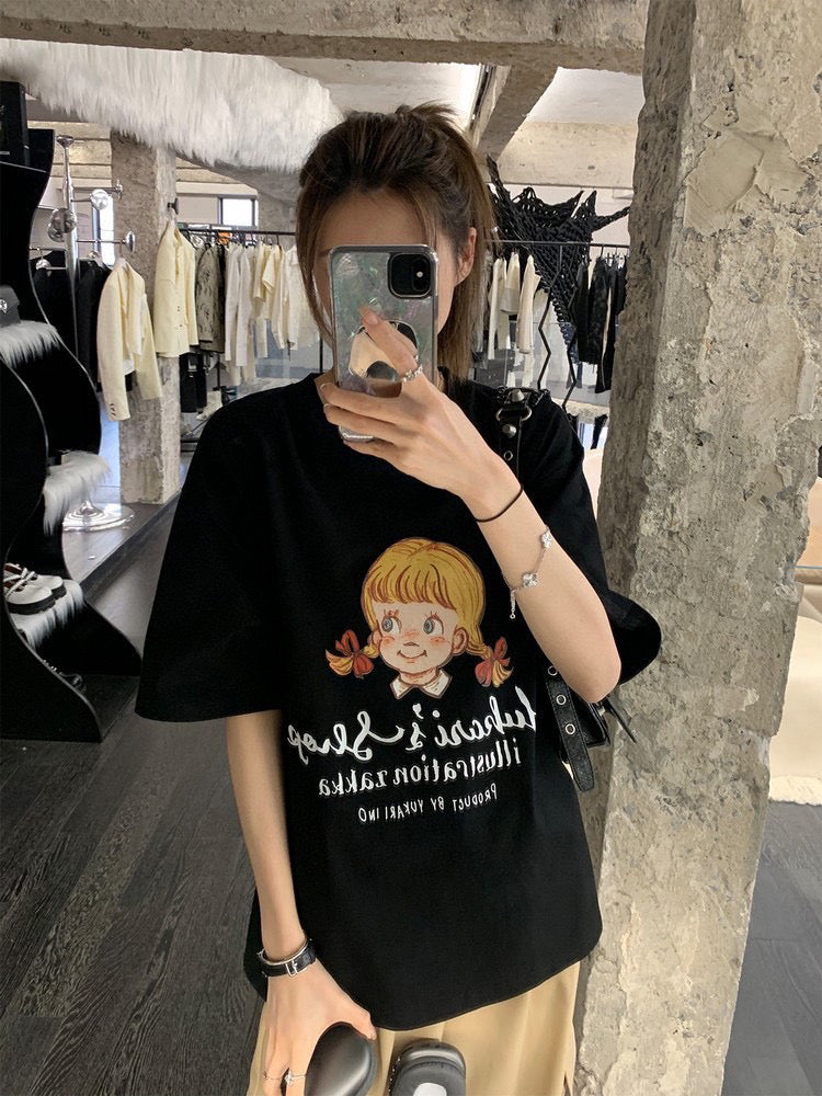 Vintage Cute Girl Tee
