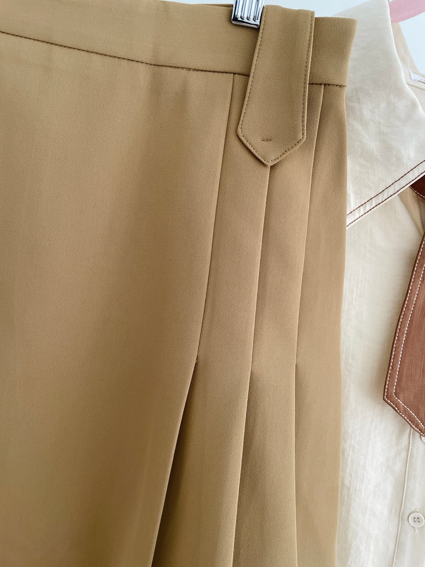Preppy Half Pleated Skirt