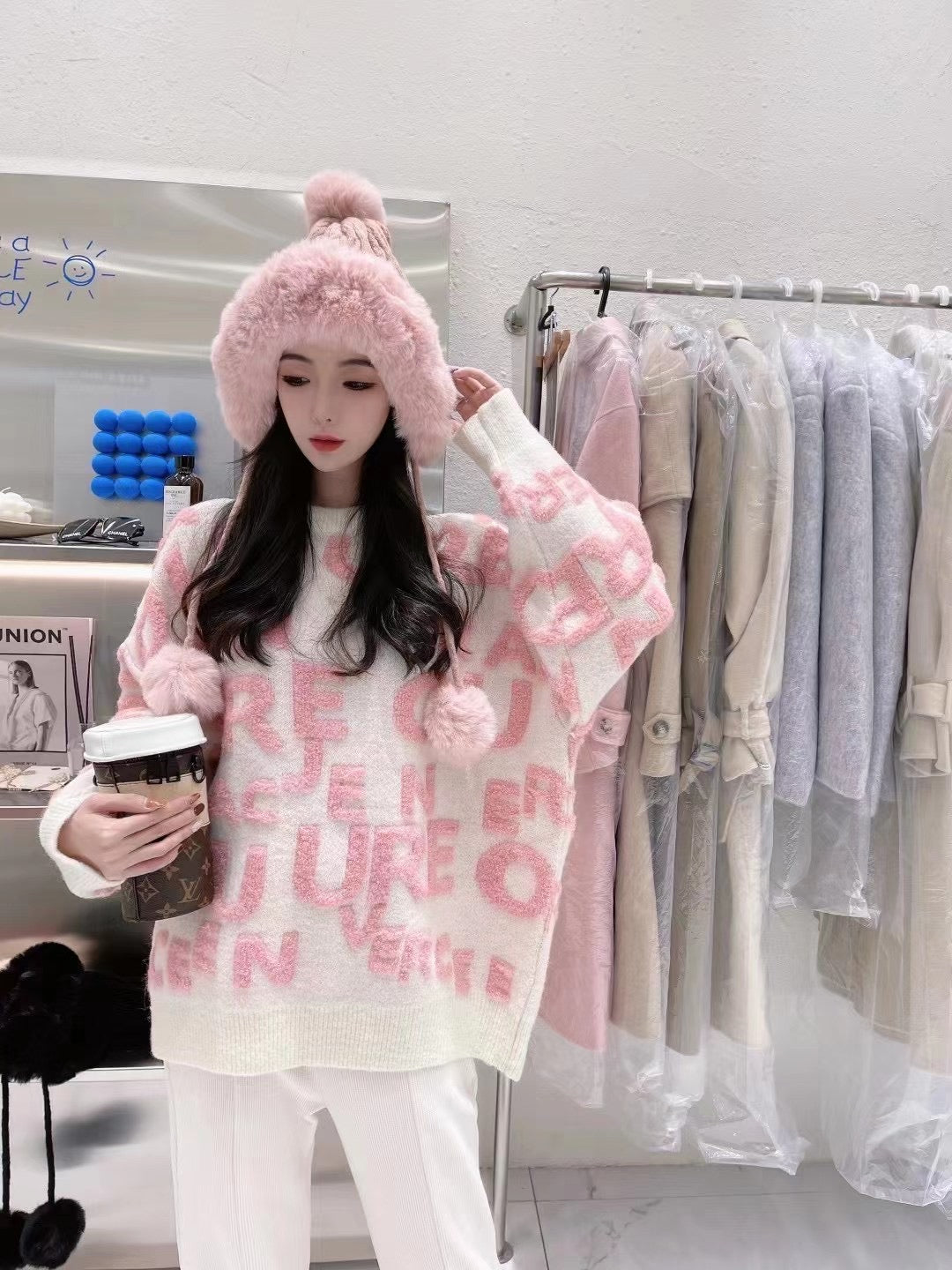 Berber Fleece Words sweater
