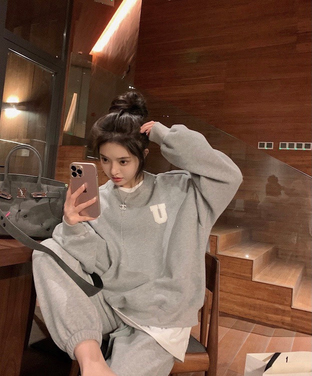 U Logo Sweatshirt Set
