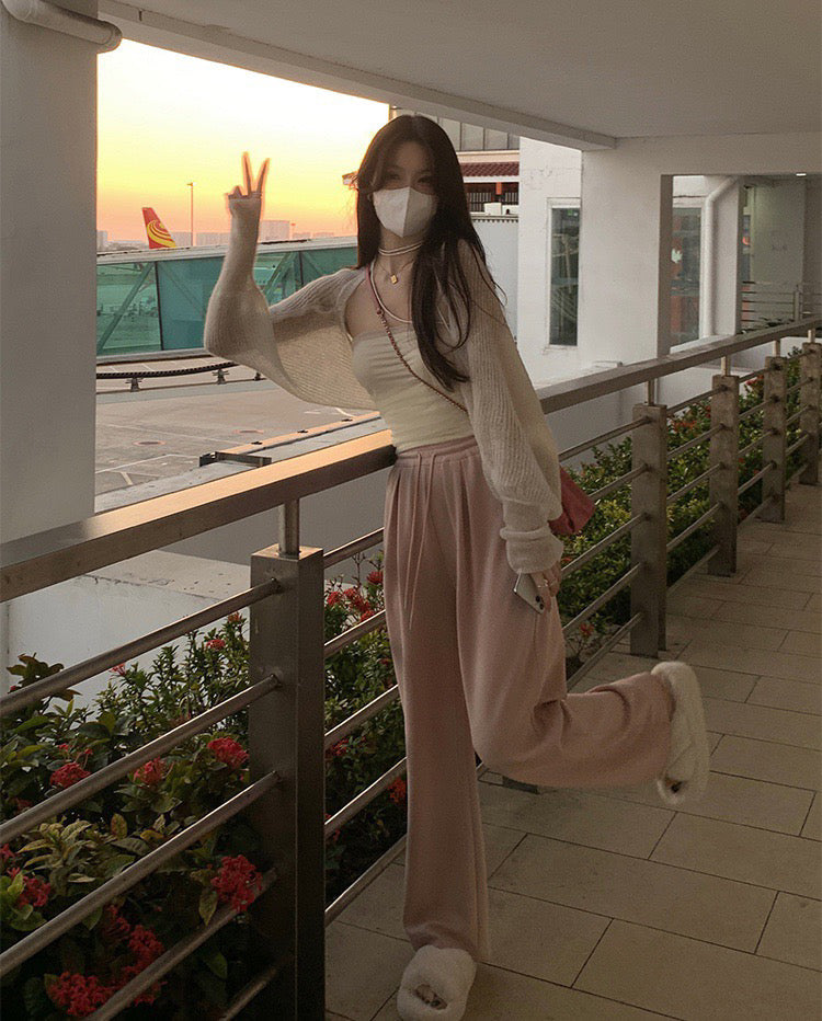 Lightweight Pointelle Knit Cardigan