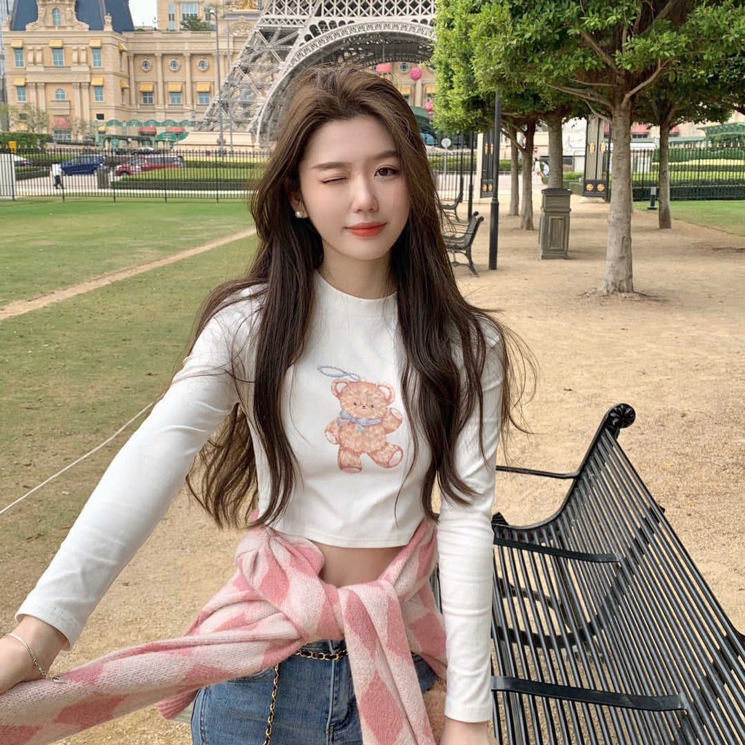 Cute Bear Cropped Tee