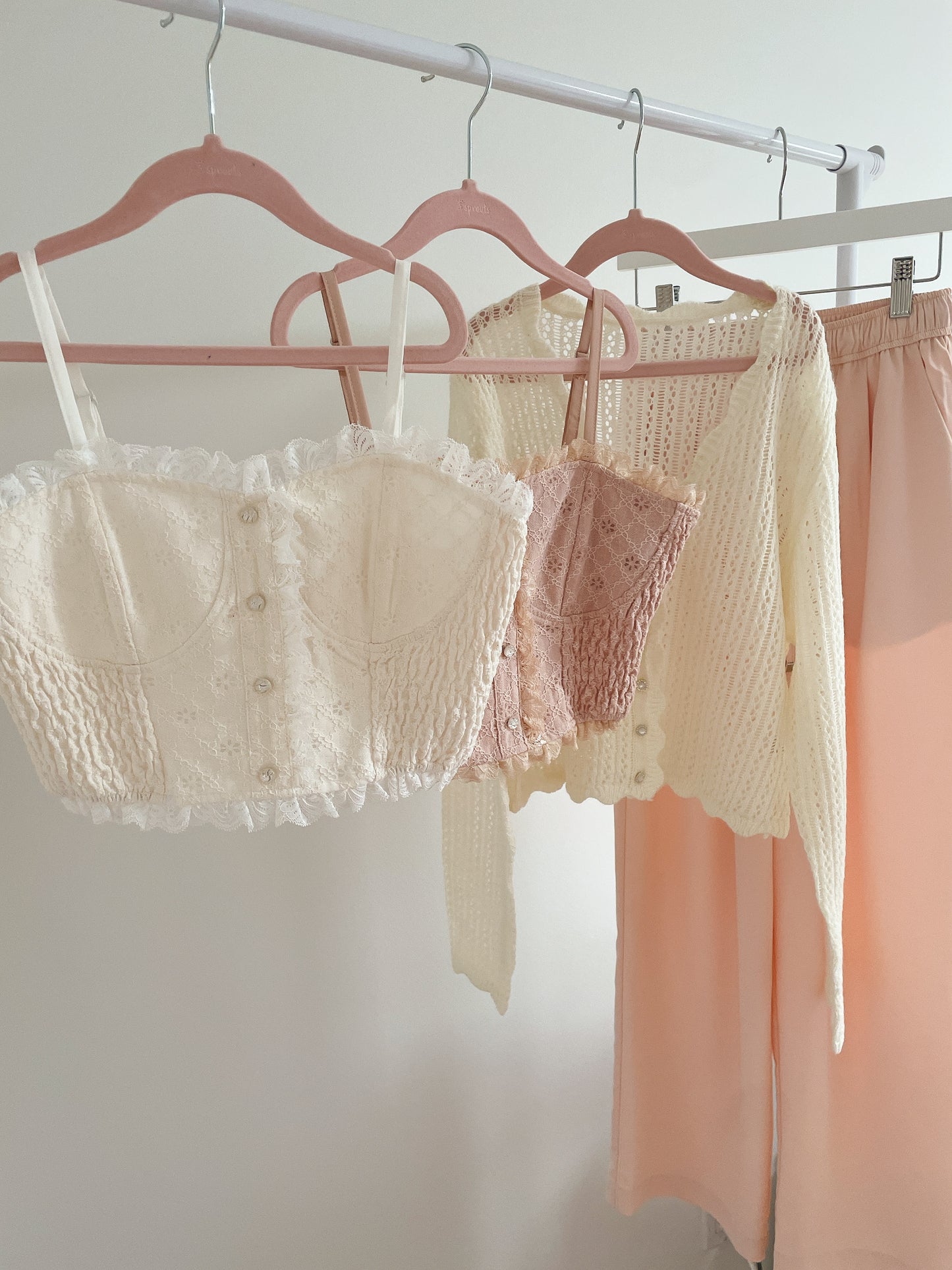 Lace Back Smocking Camisole