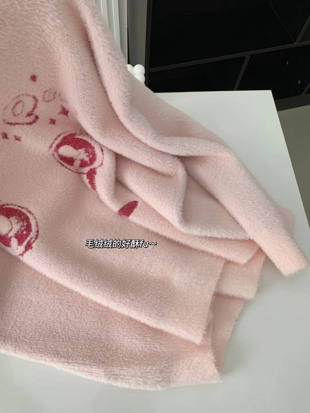 Faux Mink Comic Girl Sweater