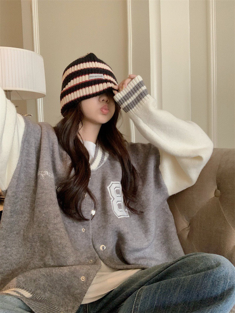 Knit Varsity Jacket