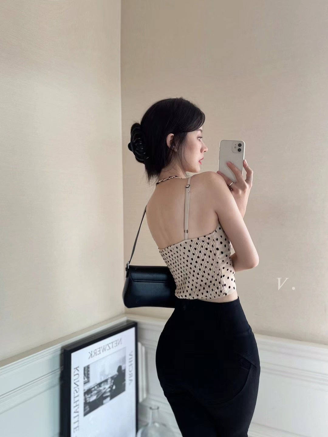 Dot Smocking Back Camisole