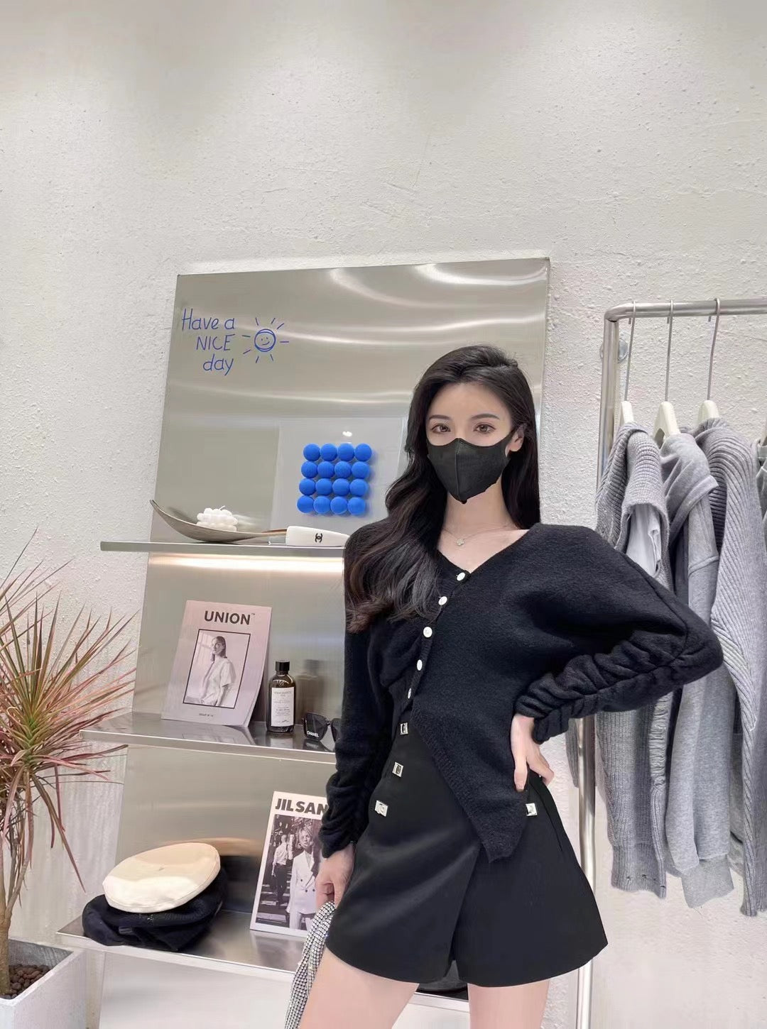 Puff Sleeve Knit Top