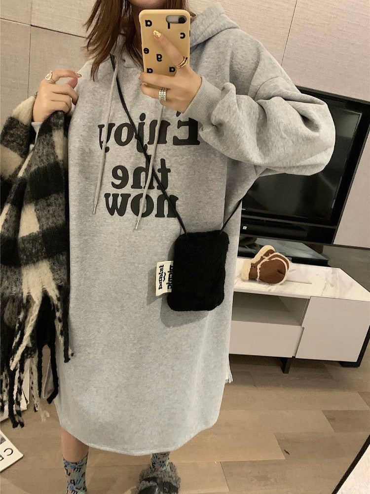 Letters Sweatshirt Dress