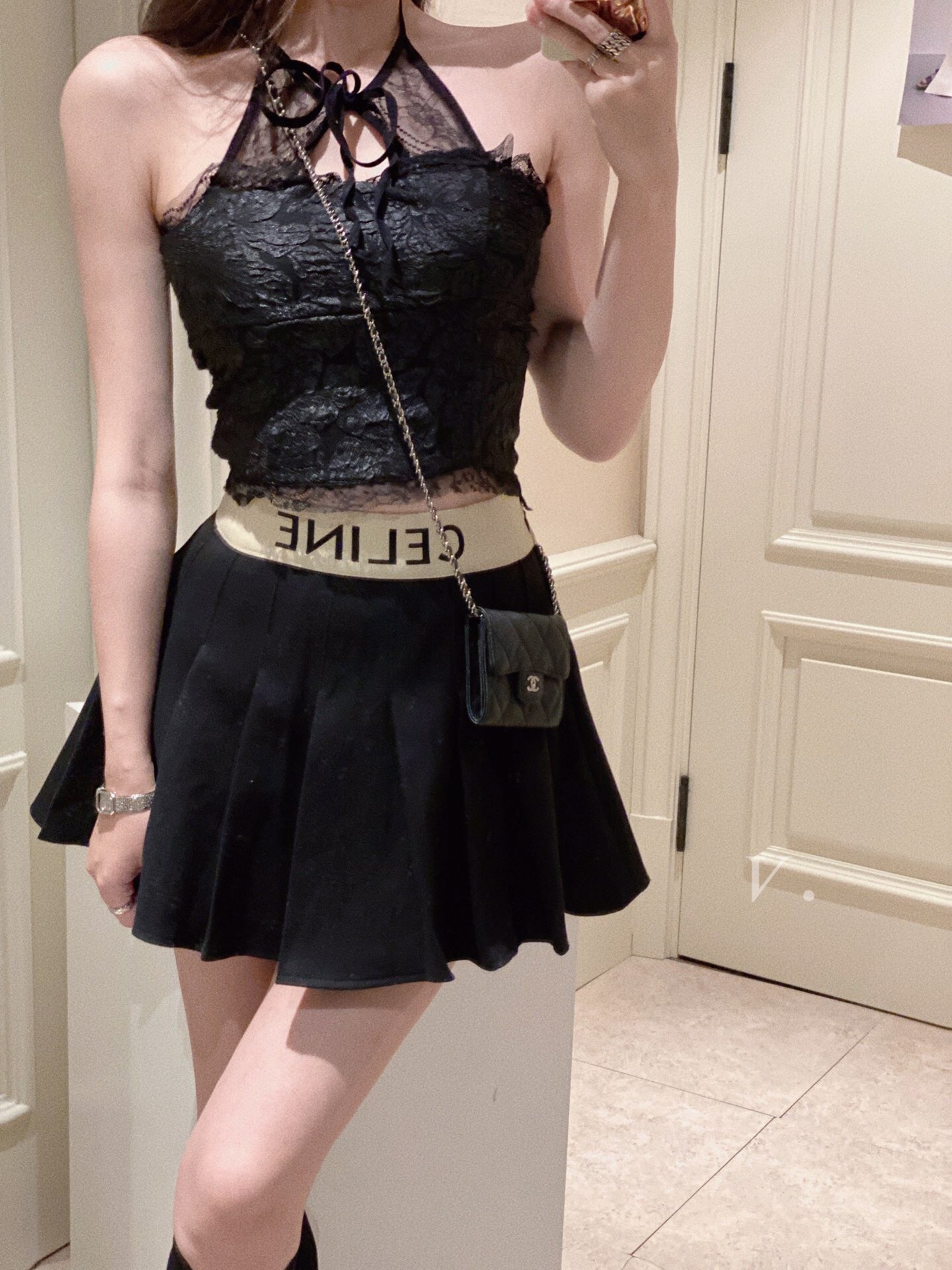 Halter Neck Lace Top