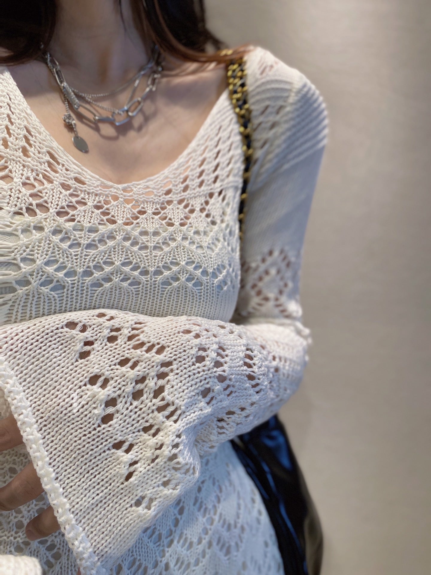 Pointelle Knit Dress