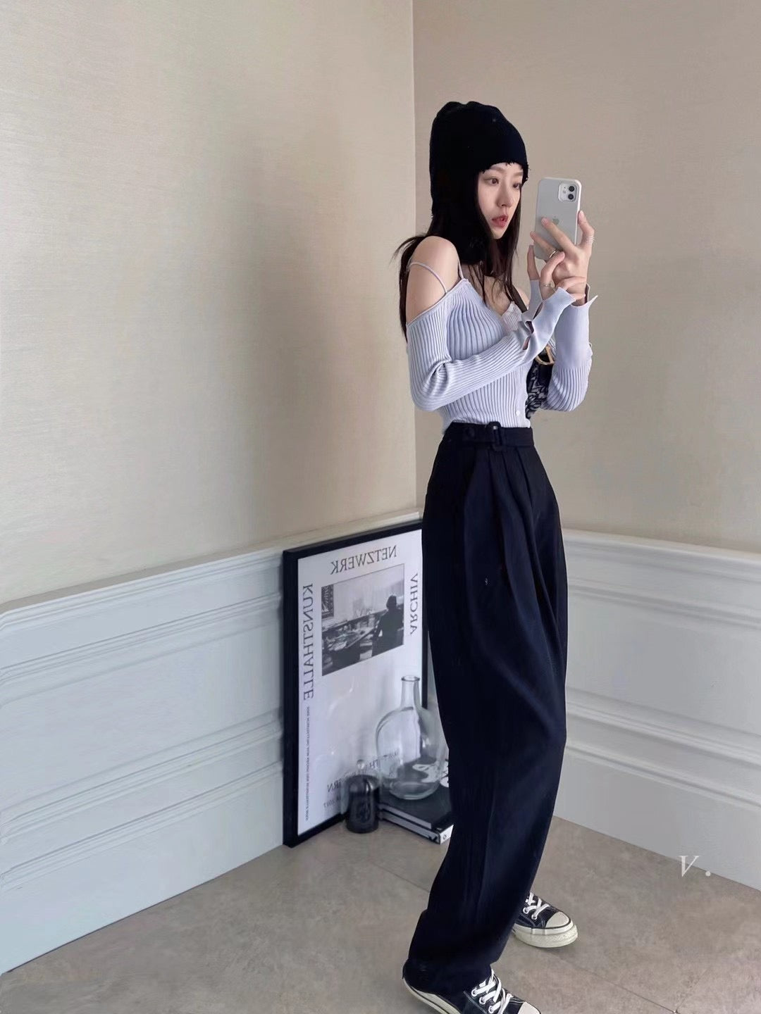 High Rise Soft Relaxed Trousers