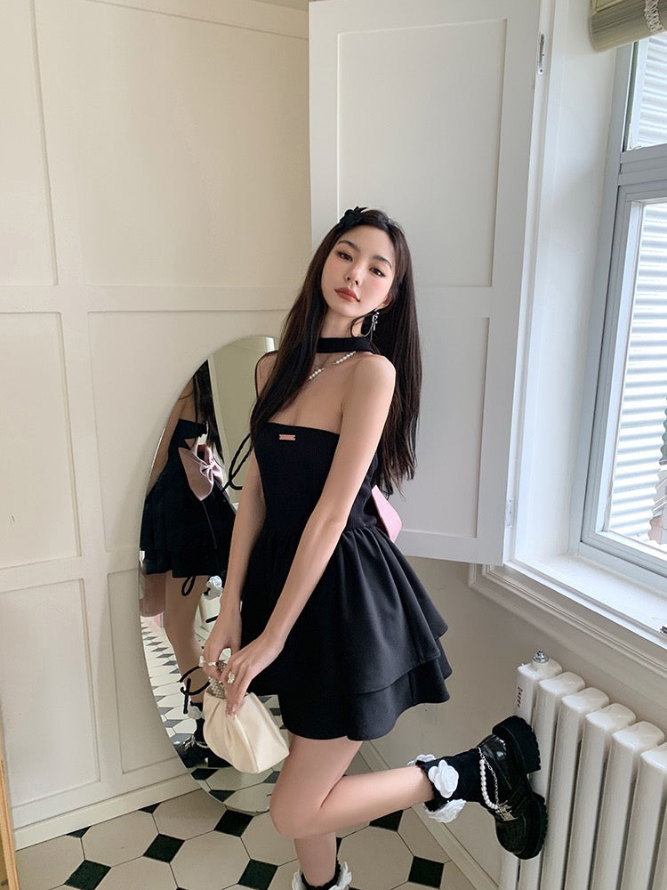 Large Ribbon Layer Tiered Dress