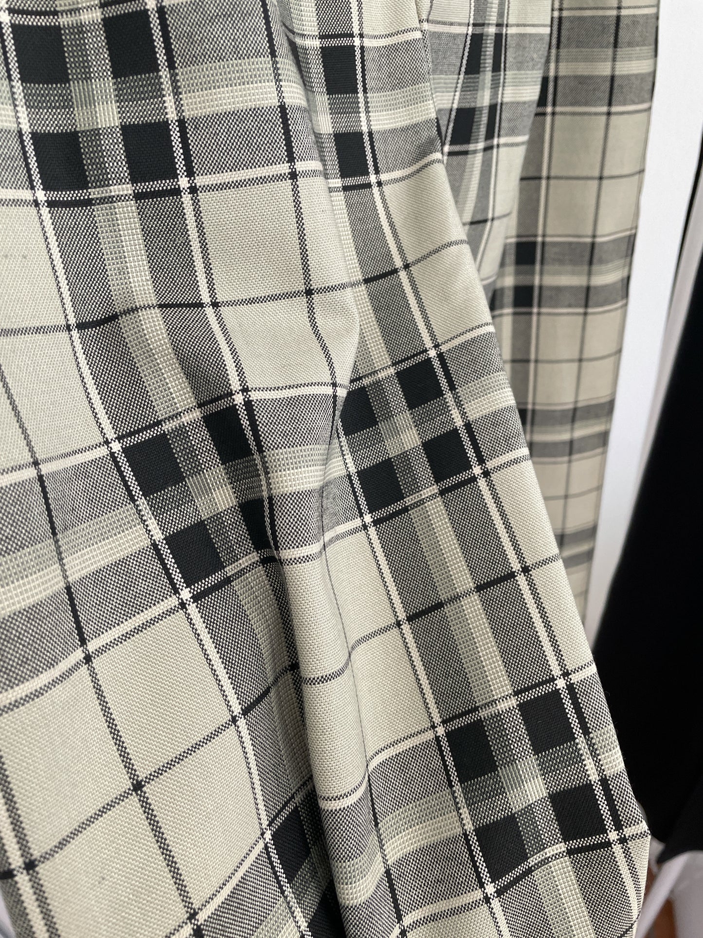 Plaid Cotton Linen Pants