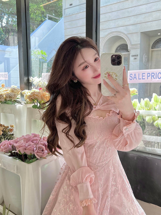 Sweet Sakura Mesh Dress set