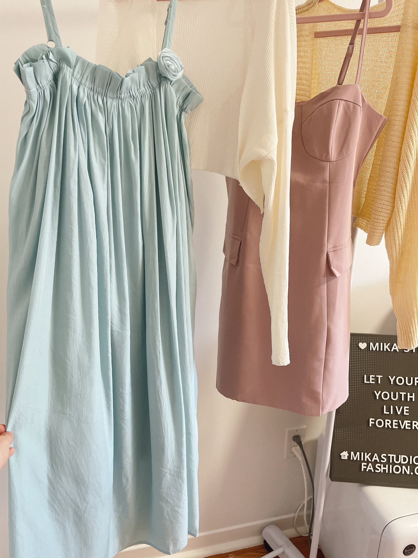 Baby Blue Swing Midi Dress