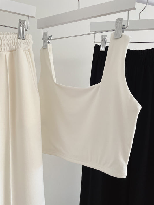 Square Neck Stretch Cotton Vest