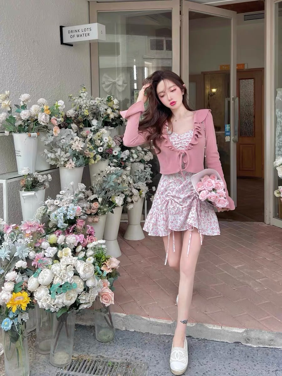 Floral Flower Straps Cami Dress