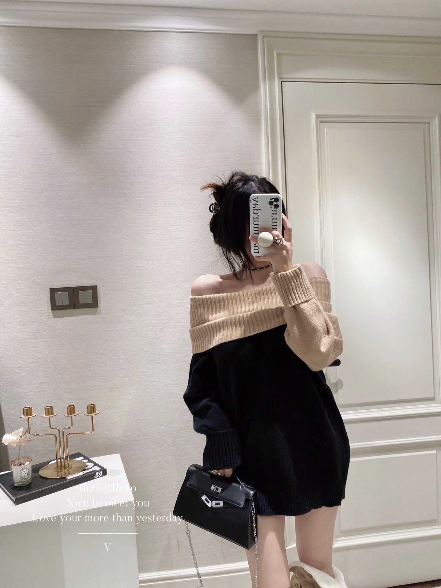 Off Shoulder Sweater Dress