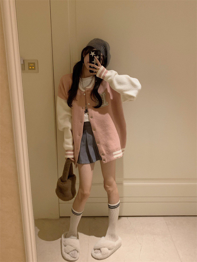 Knit Varsity Jacket