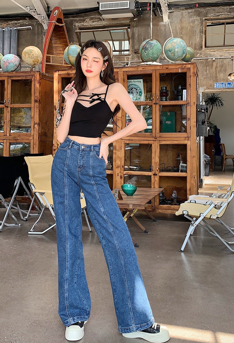 Double Ribbon V-Neck Camisole