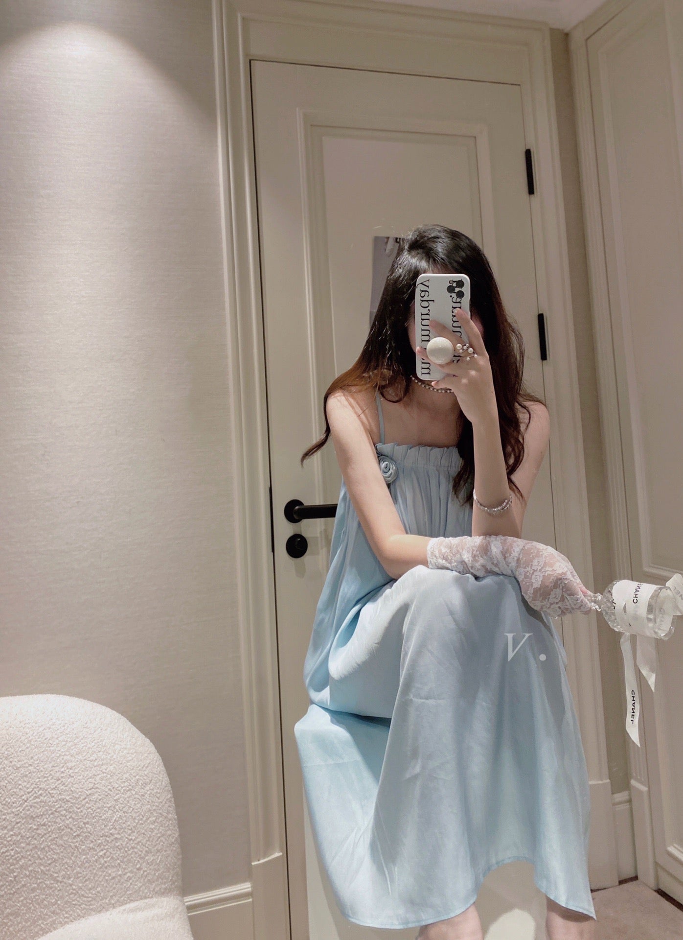 Baby Blue Swing Midi Dress