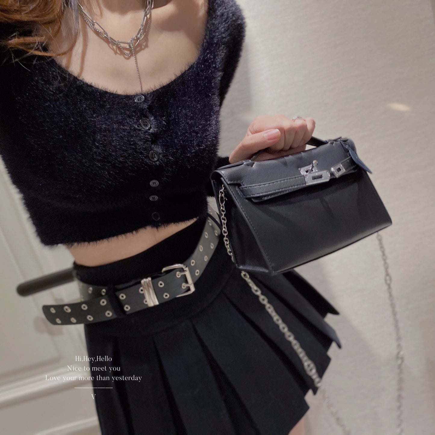 Faux Mink Cropped Top