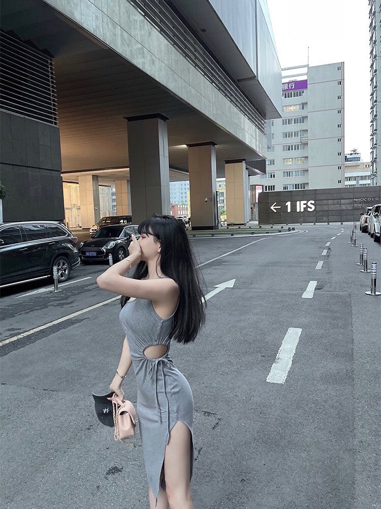Sexy Hollow Waist Bodycon Dress