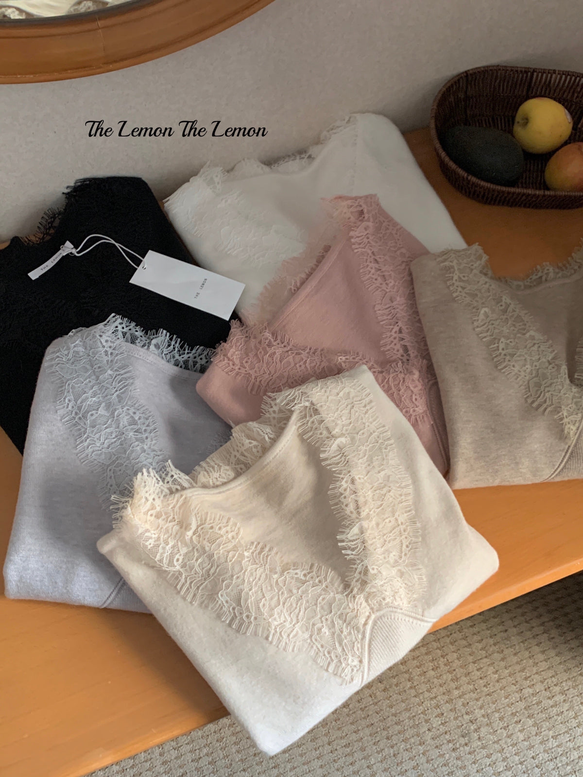 Lace V-neck Knit Top