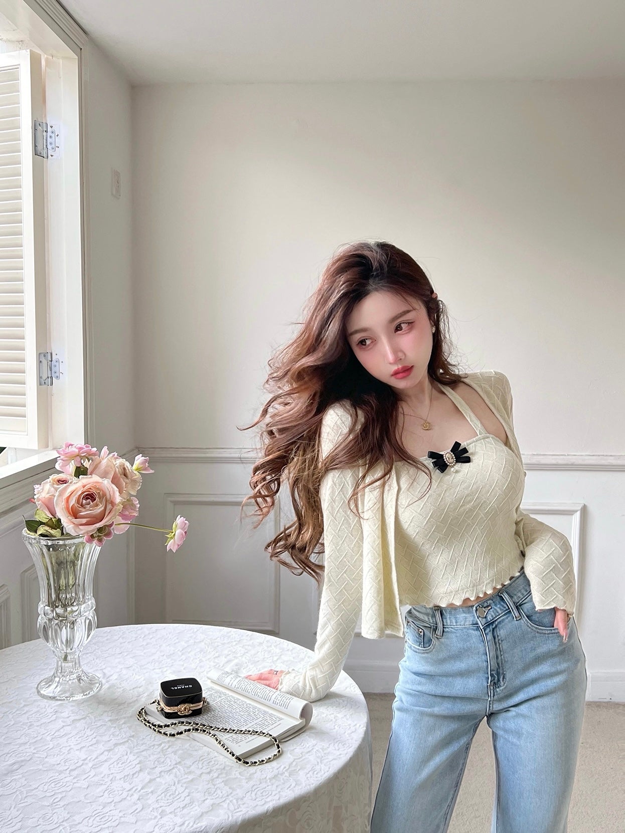Vintage Soft Knit Halter Neck Top