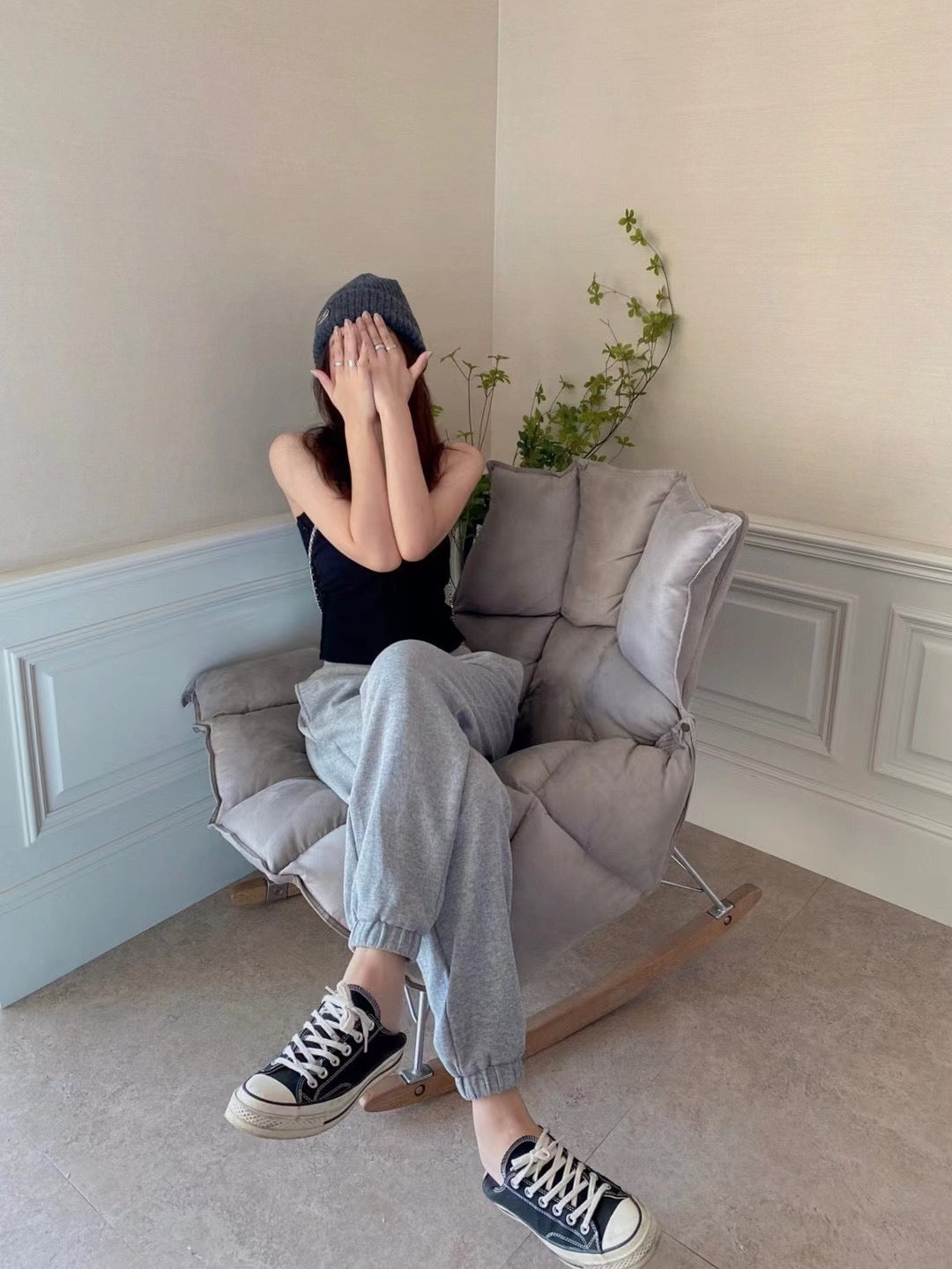 Fleece Lined Ribbed Sweatpants