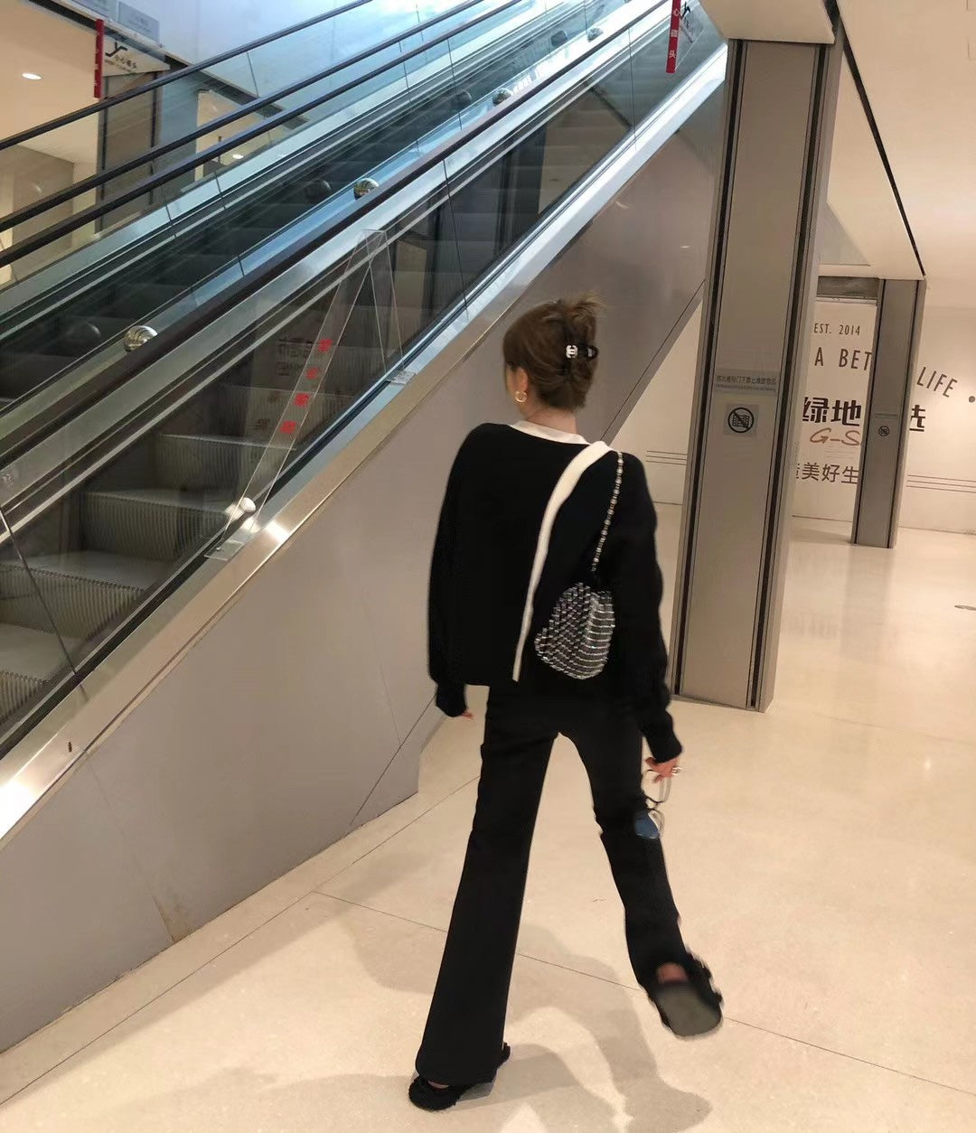 High Rise Boot-Cut Pants