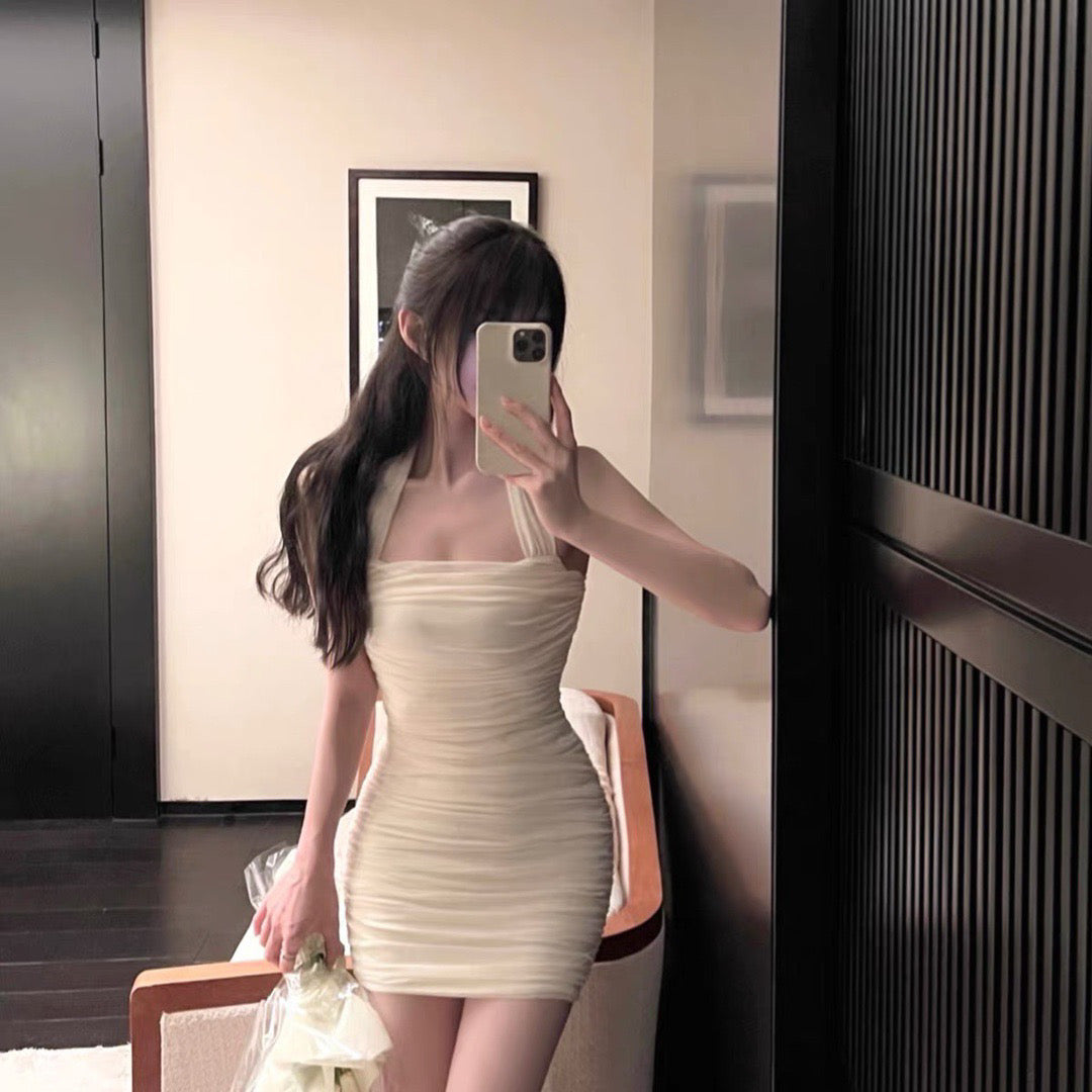Mesh Chiffon Bodycon Dress