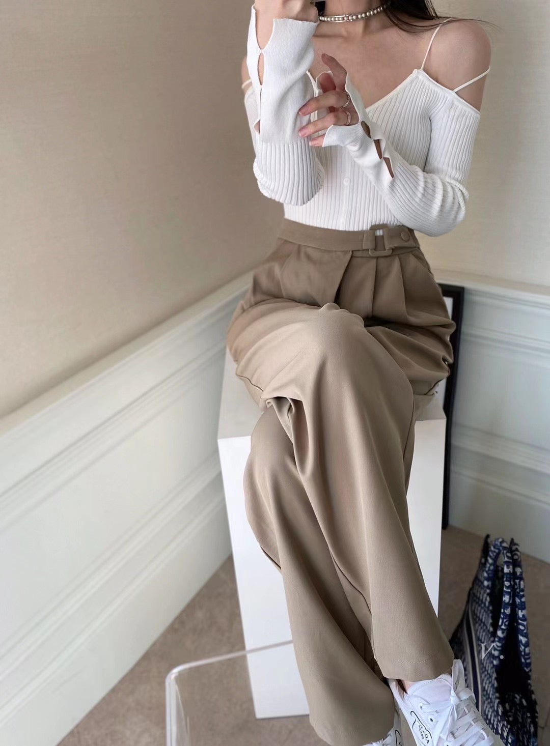 High Rise Soft Relaxed Trousers
