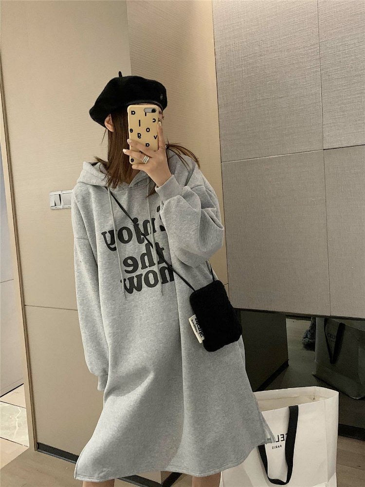 Letters Sweatshirt Dress