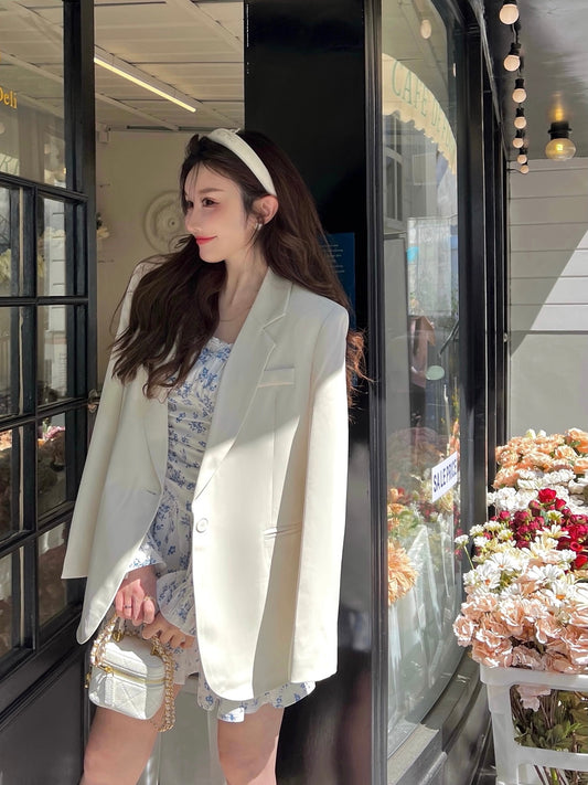 Weekend Relaxed Cream Blazer