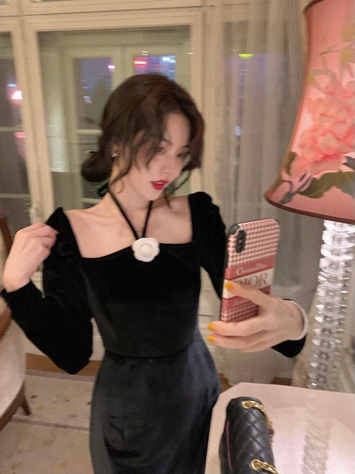 Rosa Soft Velvet Dress