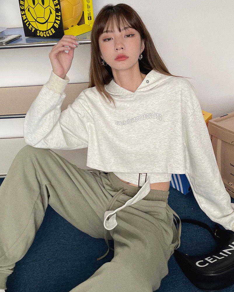 Waist Belt Short Hoodie