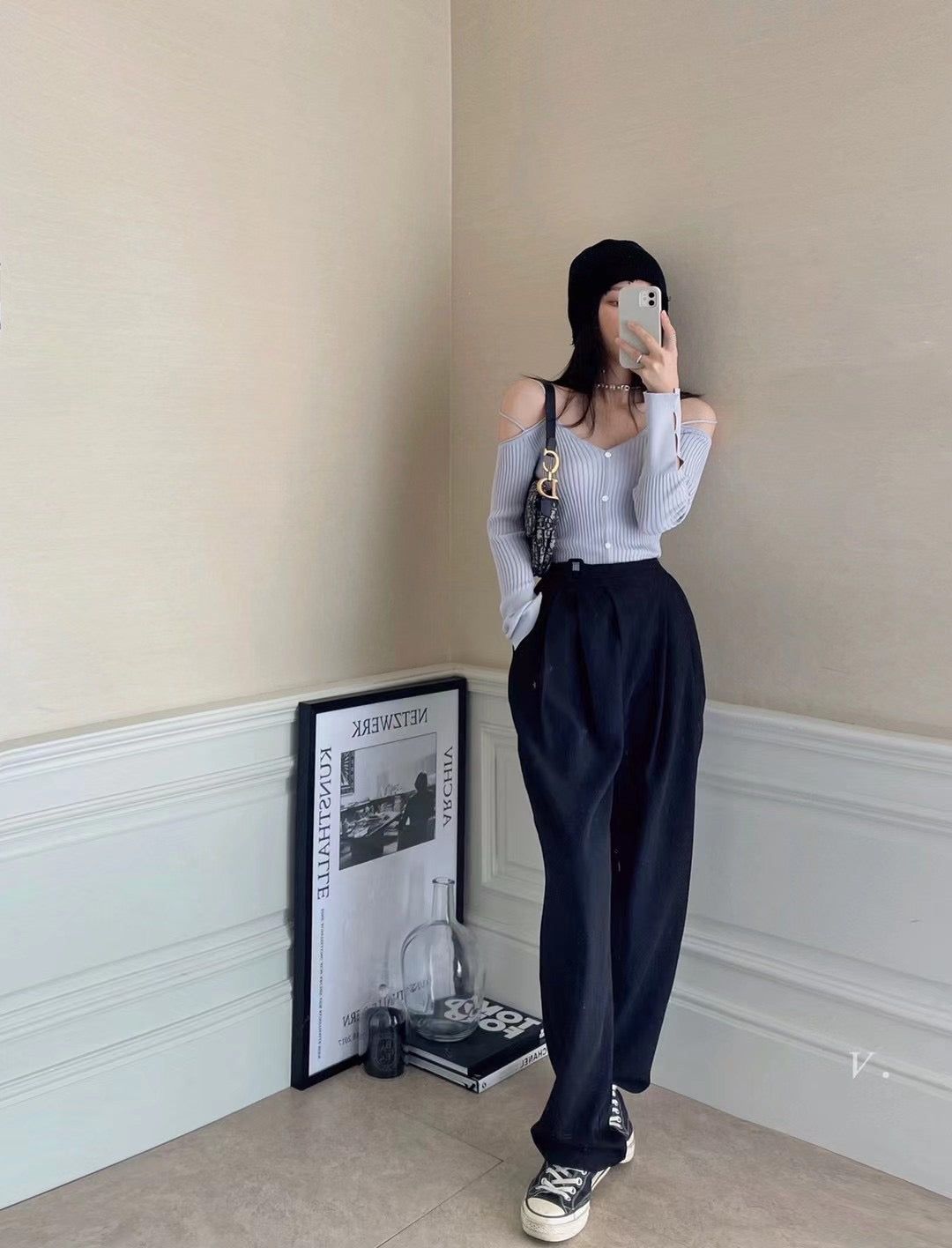 High Rise Soft Relaxed Trousers