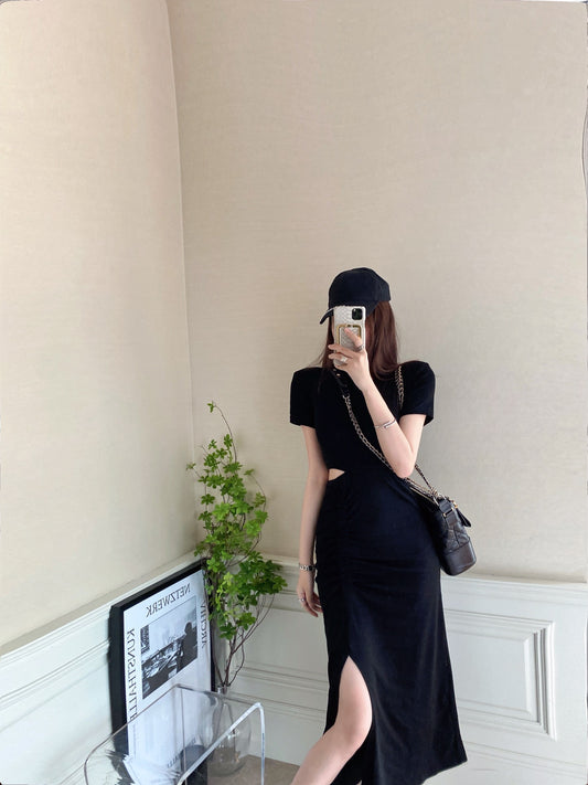 Waist Hollow Split Dress