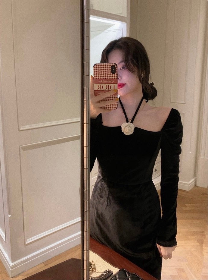 Rosa Soft Velvet Dress