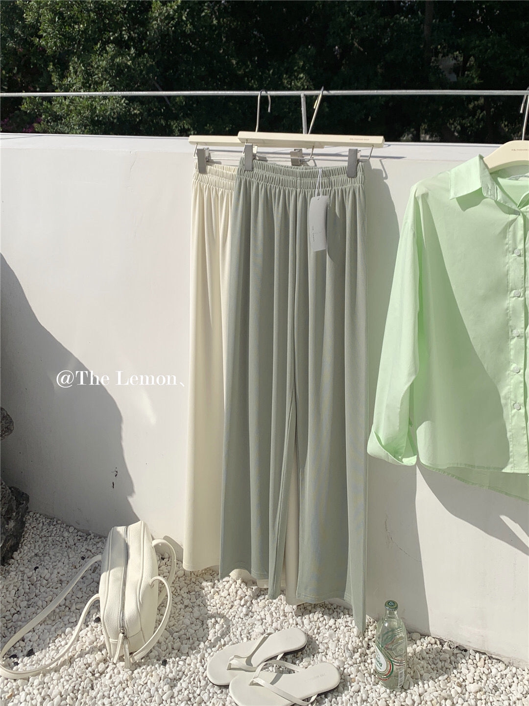Elasticated Relaxed Wide Legs Pants