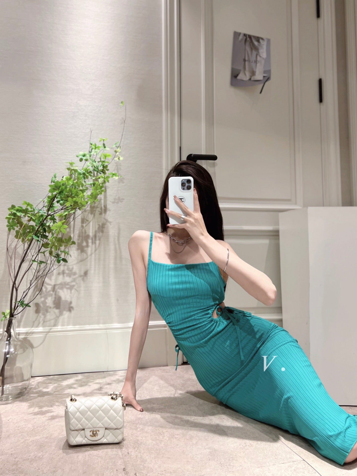 Sexy Hollow Ribbed Midi Dress