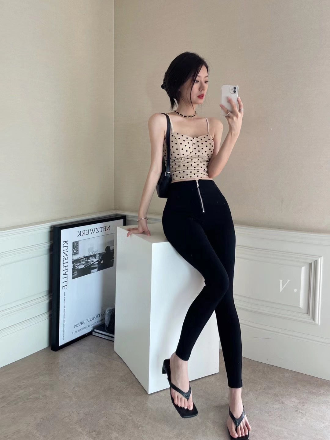 Dot Smocking Back Camisole