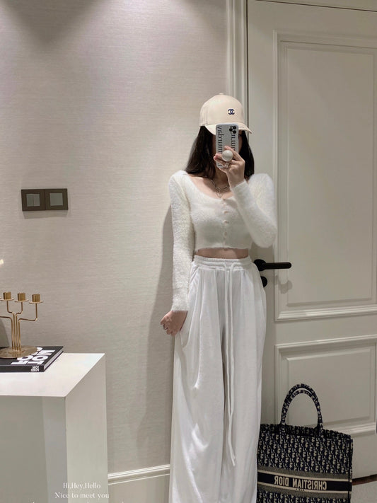 Faux Mink Cropped Top