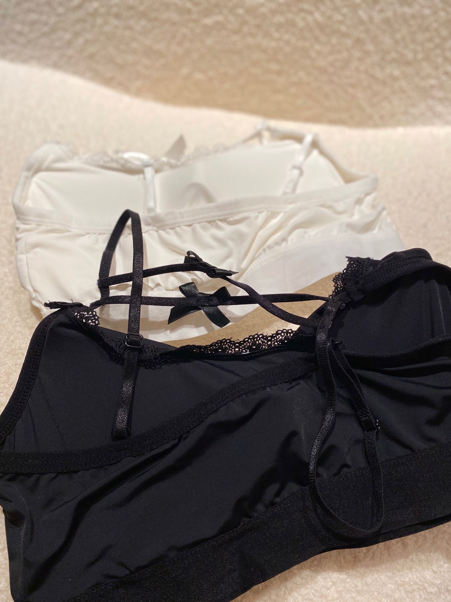 Double Ribbon Short Camisole with Pads