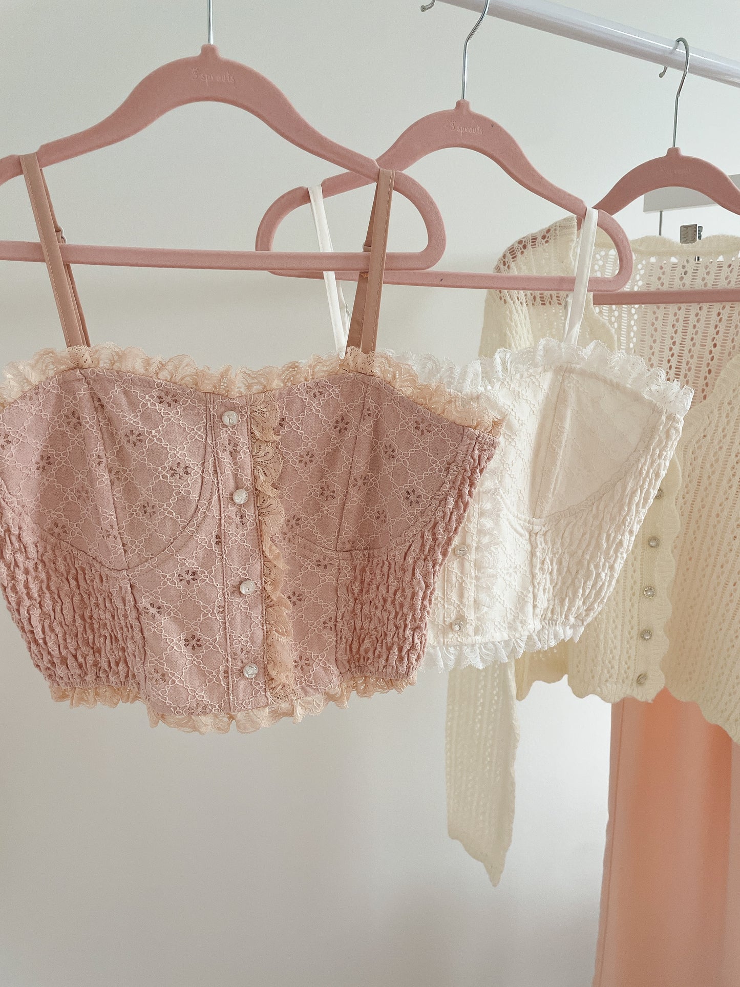 Lace Back Smocking Camisole