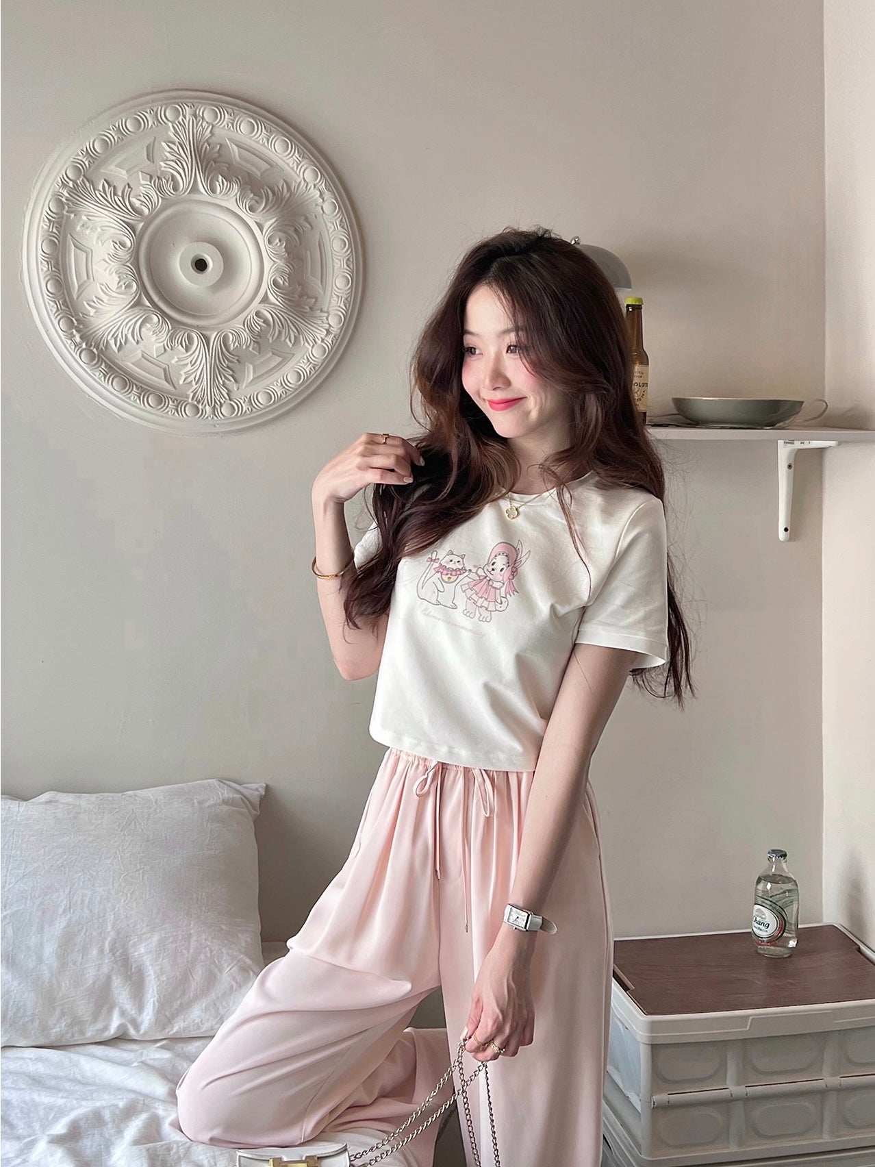 Cute Kitten Cropped Tee