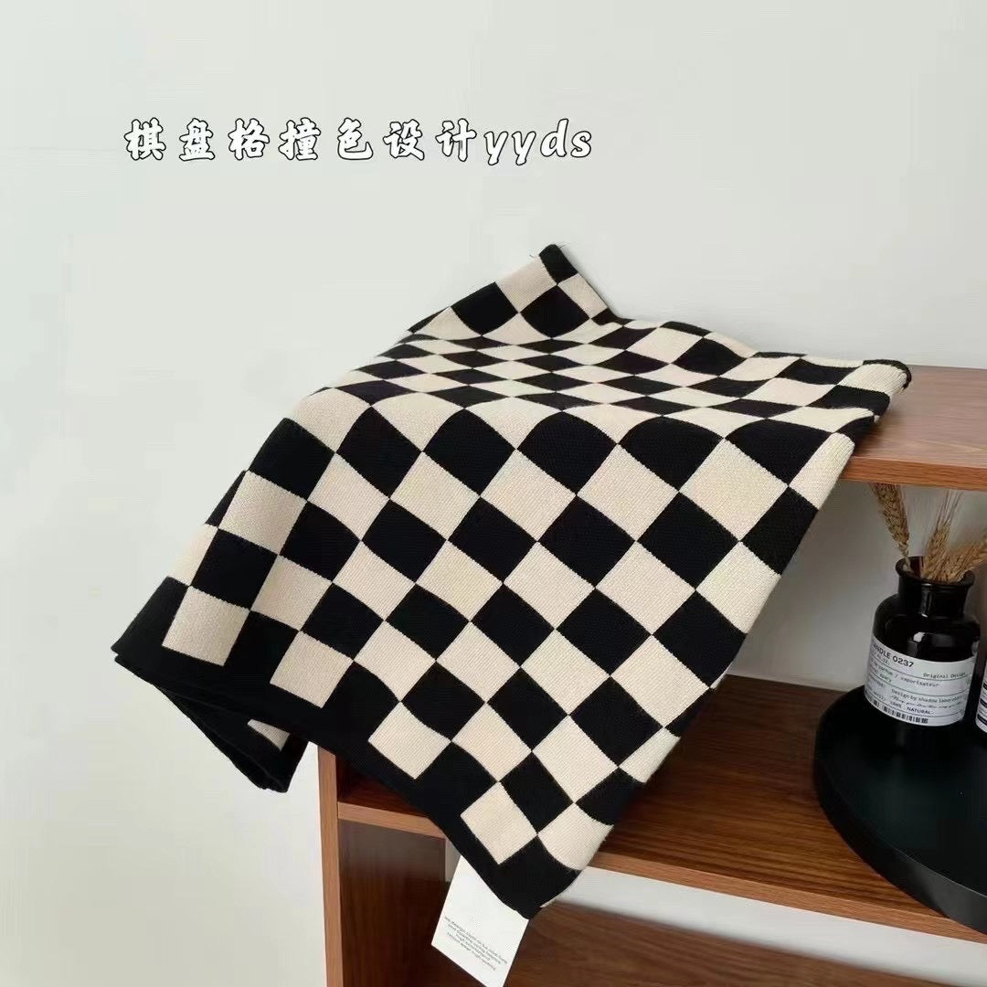 Checkers Knit Skirt