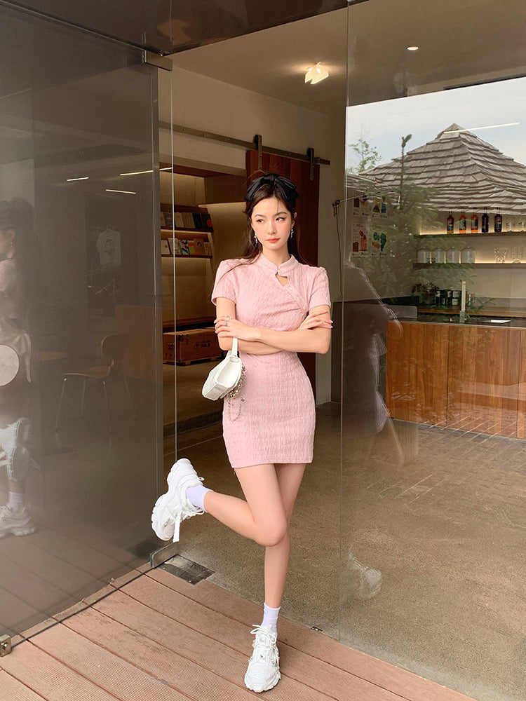 Modern Back Hollow Cheongsam
